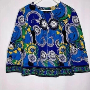 Peck & Peck jacket size 8 in blue tapestry